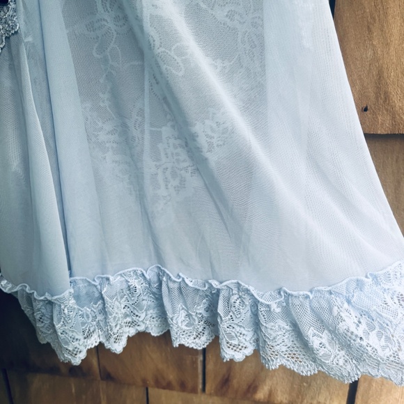 Fashion Nova Set Bundle Sheer Lace Blue Babydoll & Lace Khaki Pullover Bra Sz L - Picture 8 of 16